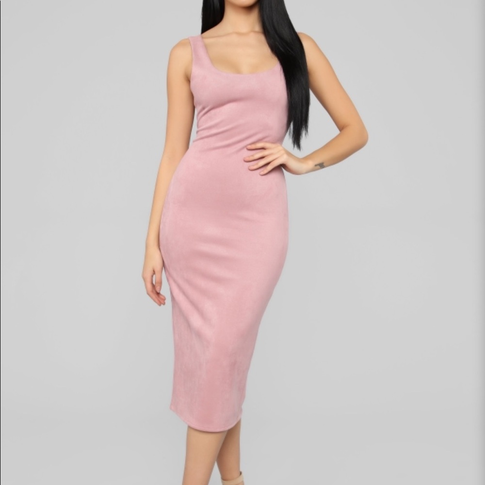 NWT Fashion Nova Faux Suede midi dress XL